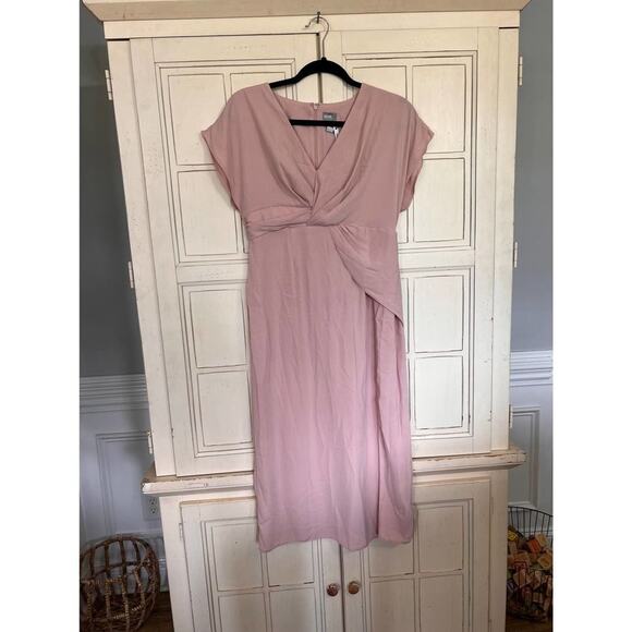 NWT ASOS size 4 blush pink faux wrap dress - Picture 1 of 4